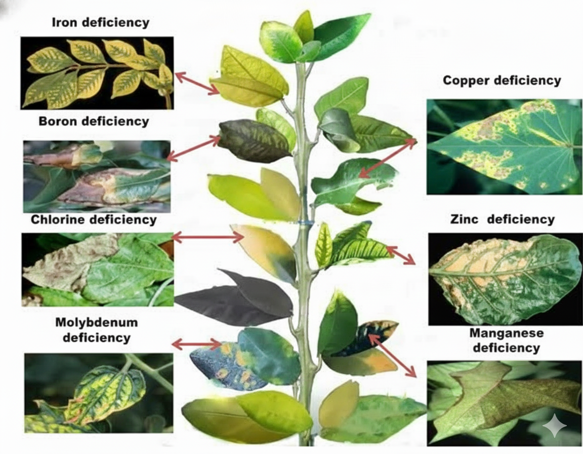 Crop nutrient deficiency chart
